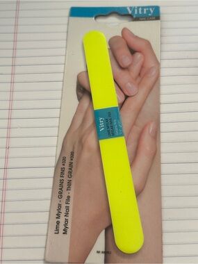 Vitry Neon Yellow Mylar Nail File - Thin Grain #320